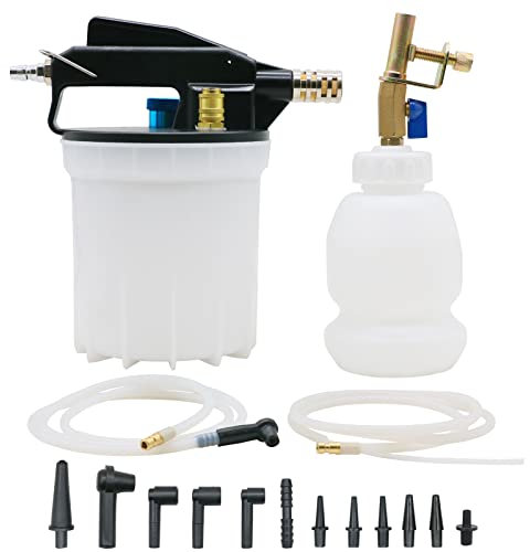 XiTuanYuan Pneumatisches Bremsflüssigkeitsentlüftungsset, 2L Vakuum Bremsenentlüfter Kit mit 1L Einfüllflasche Geeignet für Auto Kupplung Pneumatische A B S Systeme