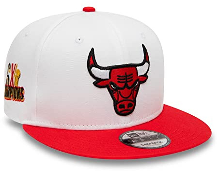 New Era Chicago Bulls NBA White Crown Patches White 9Fifty Snapback Cap - M - L