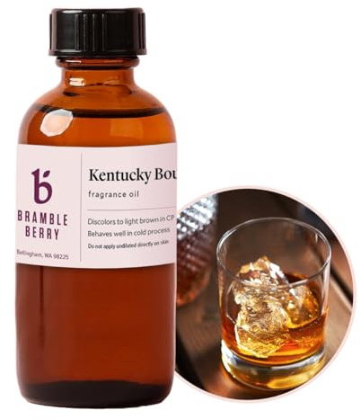 Bramble Berry Kentucky Bourbon Fragrance Oil 2 oz | Warm Masculine Scent for Soap Making, Candle Crafting, Beard Oil & Men’s Skincare | Skin Safe, Vegan, Paraben & Phthalate Free, DIY Craft Essential