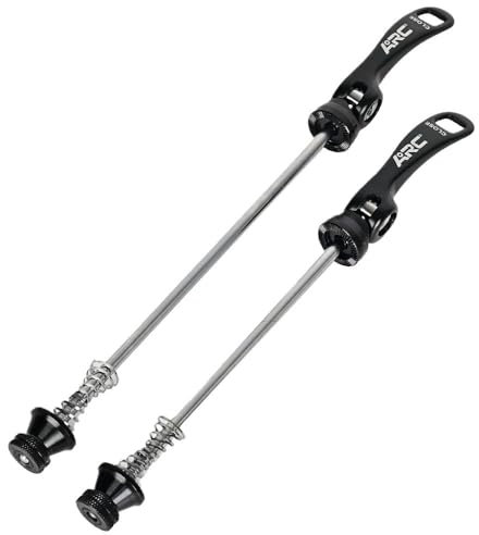 Gerrit Schnellspanner Quick Release MTB Fahrrad Nabe Spieße Hebel Aluminium Legierung Mountainbike Teile for Vorne 100mm Hinten 135mm Schnellspanner Fahrrad (Color : 006 Black)