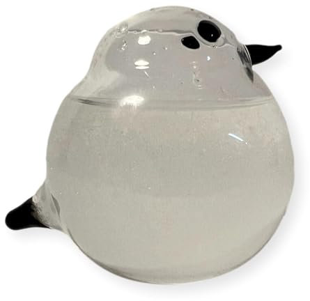 Thorness Wettervorhersage aus Sturmglas in Vogelform, 8 cm (H) x 6,5 cm (B), Wetterstation, atmosphärischer Prädiktor, dekoratives meteorologisches Instrument