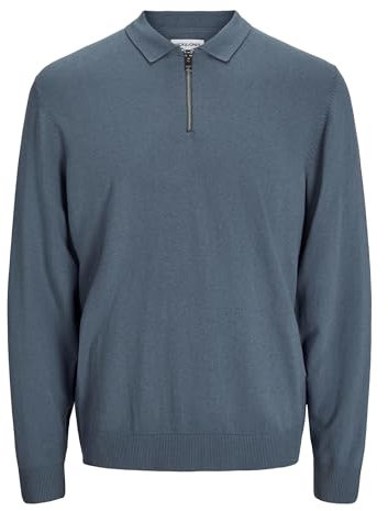 JACK & JONES JJEEMIL Knit Polo Half Zip LS NOOS