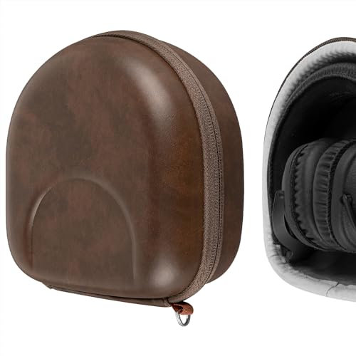 Geekria Shield – Étui pour casque compatible avec Marshall Major II/III/IV/V, Mid ANC, coque rigide de rechange avec rangement de câbles (marron)
