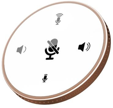 ZJchao Altoparlante e Microfono per Conferenze, Microfono Omnidirezionale Y02 USB Plug and Play Microfono USB Omnidirezionale a Condensatore Microfono per PC per la Registrazione di