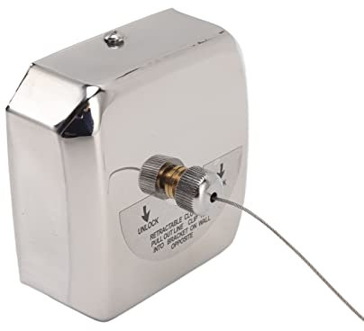 Einziehbarer Kleider-Wandtrockner aus Edelstahl für den Außenbereich, Robuste Wäschetrocknung für den Innenbereich, Ausziehbare Dusche, Badezimmer oder Zimmer Bis zu 2,8 M, 3,8