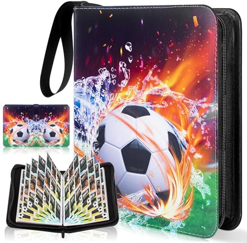 Scrapbook Football Cards, 900 Cards Trading Cards Album 9 Pockets 50 Pages Collector Folder Football Cards Scrapbook Double-Sided Page Protection Folder Book Cards Binder
