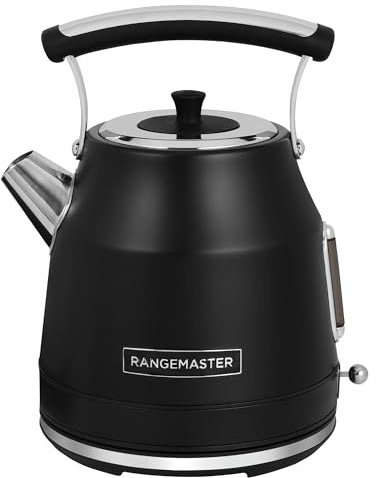 Rangemaster RMCLDK301BK Classic Kettle with Quiet Boil Technology, 1.7L Capacity and 3kW of Power in Matt Black