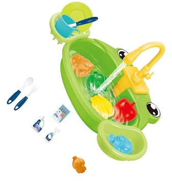 lopituwe Ensemble de Jeu de Cuisine pour Enfants avec des Dessins animés, Un Jouet interactif Parent-Enfant Qui Permet pour aux Enfants découvrir Le processus réel la Vaisselle et d'améliorer Leurs