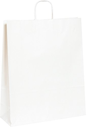 Aviditi 16 x 6 x 19 1/4 White Paper Shopping Bags