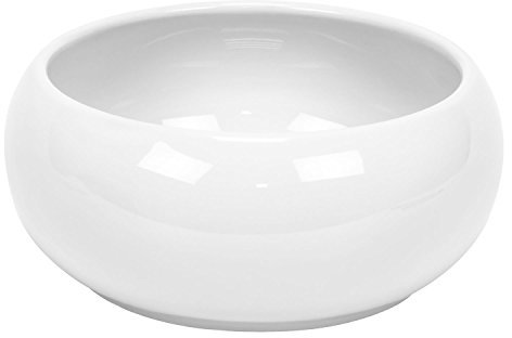 Polnix Keramik Übertopf Schale rund Pflanzschale Vase Blumentopf D 23,5 cm Weiss
