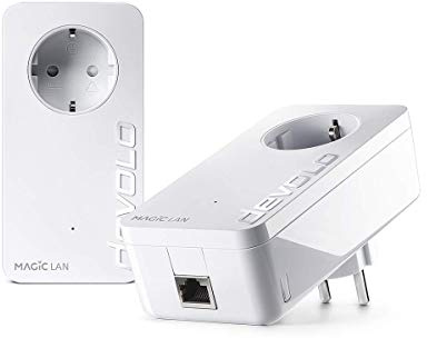 devolo Magic 1 – 1 200 LAN Starter Kit: Paket med två Powerline-adaptrar för internet i hela huset, perfekt för hemmakontoret (1 200 Mbit/s, 1x gigabit LAN-uttag, G.hn)