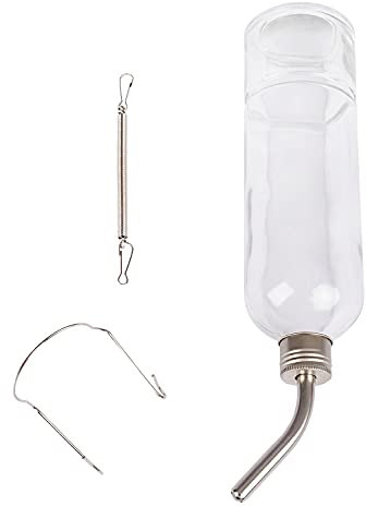 PETGARD Trinkflasche Kleintiertränke Nagertränke Wasserspender Wasserflasche aus Glas 480 ml