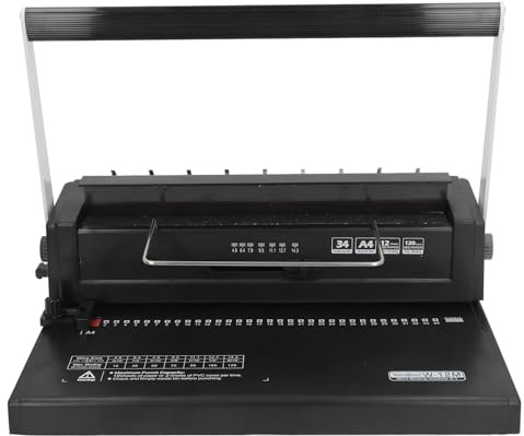 Bindemaschine, Professionelle Bindung 120 Blatt Bindemaschine Spiralspulenbinder für die Schule