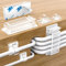 Kimsky Kabelhalter 100 Stück, 40 Große Kabelhalter Selbstklebend + 30 Mittlere Kabel Organizer + 30 Kleine Kabelmanagement, Kabelclips mit 3M Kleber, cable management für Heim, Büro – Transparent