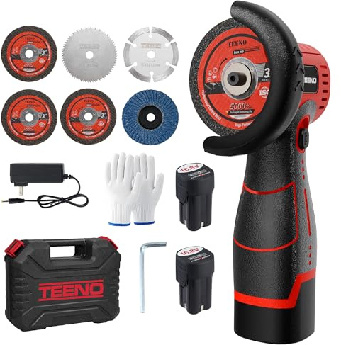 TEENO Smerigliatrice Angolare Senza Fili 76mm Brushless 19.500 giri/min