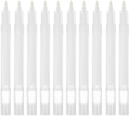 DOITOOL 10 Pièces Lot de Marqueurs de Peinture Rechargeables Vides à Tête Ronde, Corps en Fibre et Pp, Stylo à Peinture Vierge à Remplir pour Art et Bricolage