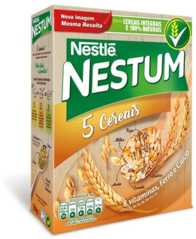 Breakfast Cereals with 5 Cereals, NESTLÉ, Country of Origin Portugal, Box 250 g - Flocos de Cereais NESTUM 5 Cereais 250g