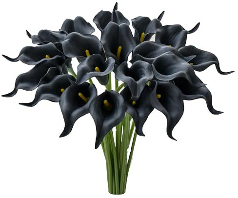 Mandy's 20pcs Black Calla Lily Artificial Flowers