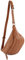 modamoda de - T77 - ital. Hüfttasche Bauchtasche Brusttasche Medium aus weichem Leder, Farbe:Cognac