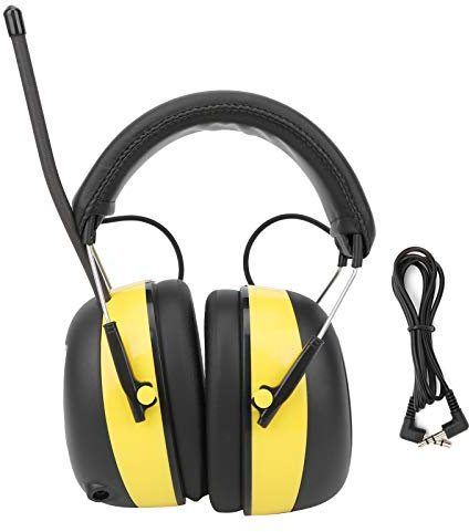 Akozon Noise Canceling Headphones, Electronic Noise Reduction Headset Safety NRR 30dB Shooter Hearing Stereo Digital AM FM Radio Noise Canceling Earmuffs Built-in Audio Input Jack