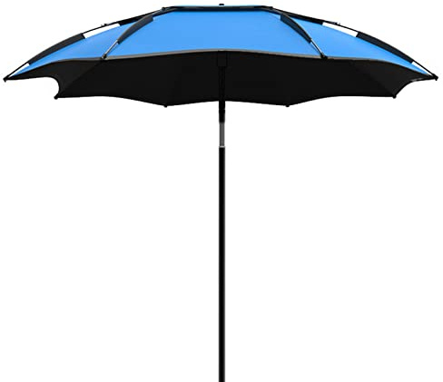 Fishing Umbrella Water Proof Outdoor Sunshade Shelter Canopy - with 360° Tilt Telescoping Pole - Portable Beach Umbrellas with Carry Bag - Windproof Garden Parasol with Sand Anchor