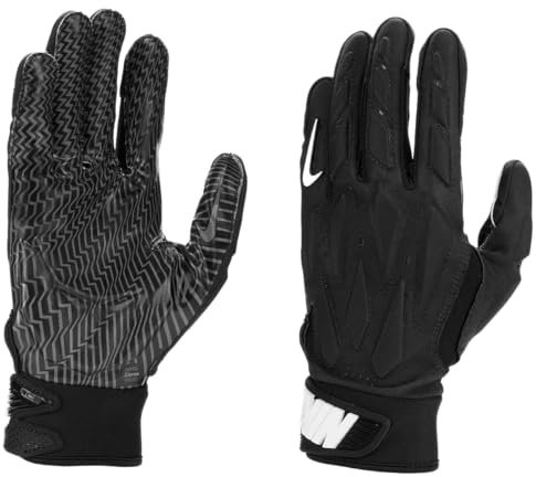 Nike Unisex D- Tack 7.0 FG Guanti da Football Americano Black/Black/White XL