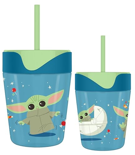 Star Wars: The Mandalorian Grogu barn spillsäker tumlare med sugrör | 5,8 dl