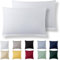 Alreya Kissenbezug 50 x 70 cm (2er Set) - Weiß - 100% Jersey Baumwolle - Kissenhülle für Kissen 50x70 cm, Jersey Kopfkissenbezüge, Superweicher Kissenbezüge 50x70 mit Reißverschluss