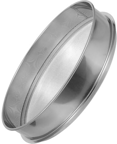 DIYEAH Tamis en Acier Inoxydable pour Jardin 30 Cm Diamètre, Tamis à Sol Maille 2 Mm, Outil De Tamisage De Compost Et Terreau, Passoire Légère Et Solide pour Jardinage Extérieur