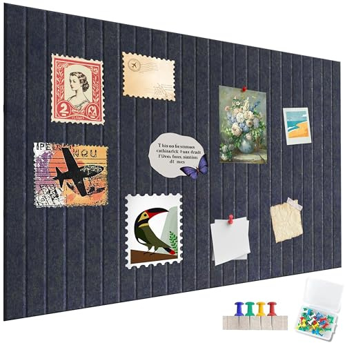 AMIGO Tablón de anuncios Autoadhesivo 60 x 80 cm, tablero de anuncios decorativo de fieltro,tablero de corcho plegable,pizarra de fotos,tablero de notas, tablero de visión para oficina,hogar