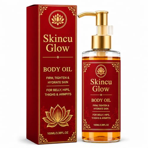 New Skincu Glow Remedy Oil for Women, Skincu Anti Aging Body Oil for Crepey, Fast Absorbing Non-Greasy Body Massage for Dry Crepey-Looking Skin, Arms, Legs, Thighs & Tummy