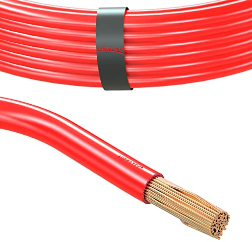 AUPROTEC 5 m fordonskabel 25,0 mm² FLY batterikabel strömkabel jordkabel, färg röd