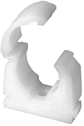 Merriway BH04500 (12 Pcs) Single Hinged Pipe Clip, 22 mm - Pack of 12 Pieces