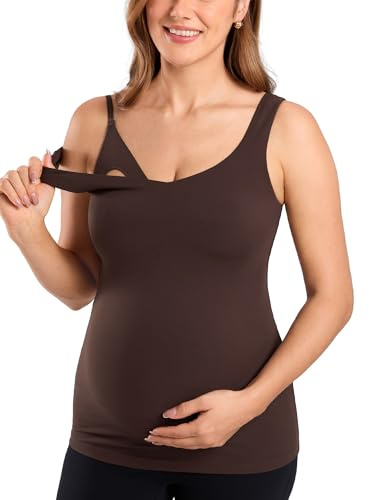 MOMANDA Moderskap Amning Linnen Hot Fudge Brown XL