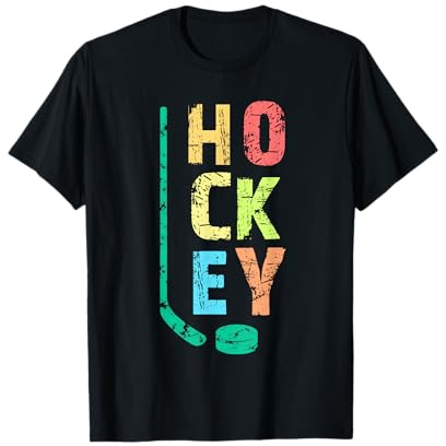 Hockey Retro Hijo Hockey Hielo Niño Camiseta