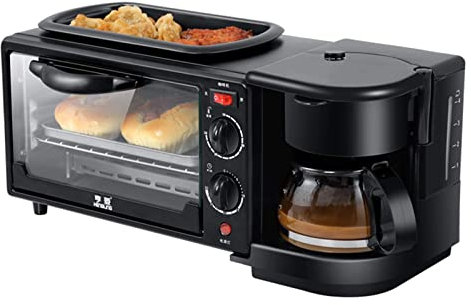 Horno Premium Convección Horno Halógeno Cocina Horno Sartén Eléctrica Cafetera Multifunción 3 En 1 Fácil de Limpiar Ideal para Asar, Hornear Estético y Práctico