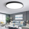 JDONG LED Deckenleuchte Schwarz Flach Rund Ø50CM 54W Deckenlampe Dimmbar mit Fernbedienung 3000K-6500K Warmweiß Kaltweiß Tageslicht Lampe für Wohnzimmer Schlafzimmer Kinderzimmer Büro