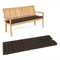 HAVE A SEAT Living - Gartenbank Auflage, Bequemes Sitzbank Polster - Orthopädisches Bank Sitzkissen, Waschbar bis 95°C, Made in Germany (Braun, 110x48 cm - 1x)