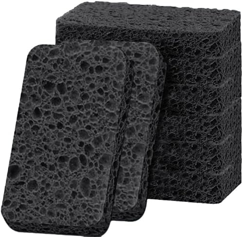 6 - Pack Non-Scratch Scrub Sponges - Sponge for Dishes and Washing Dishes, Cleaning Pads for Kitchen Home and More(Black)
