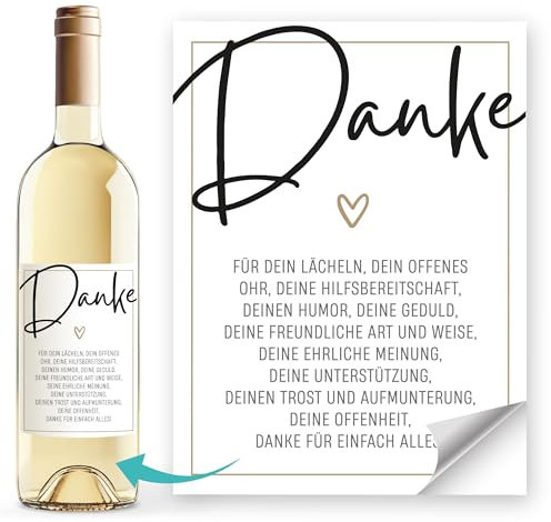 SpecialMe® Weinetiketten Weinflaschenetiketten personalisiert Flaschenetiketten selbstklebend Wein Geschenk Weiss unisize
