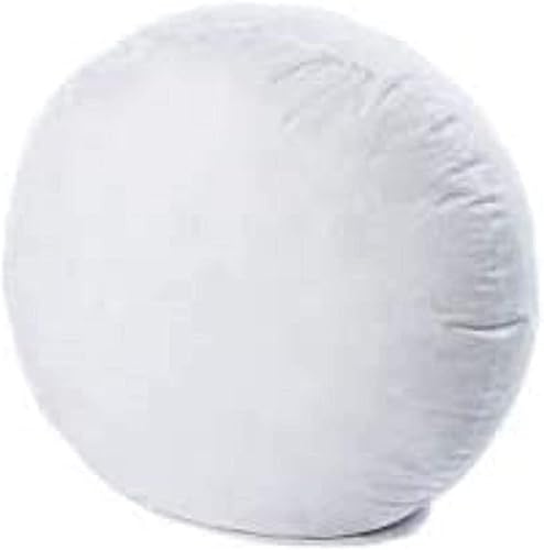 Round Floor Cushion 32 (80cm) – Deep Filled Circle Pillow Insert | White Hypoallergenic Hollowfibre Cushion Pad for Seating, Meditation, Back Support, Yoga, Pouffe, Sofa & Scatters