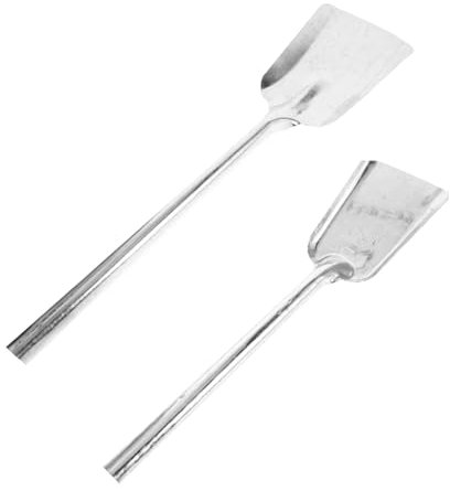 LOEFLIFA 2 Pezzi Pala Per Carbone Pala Per Caldaia Pala Per Pala Piatta Attrezzi Per Paletta Per Carbone Attrezzo Per Carbone Vanga Per Scavo In Acciaio Inossidabile Pale Per