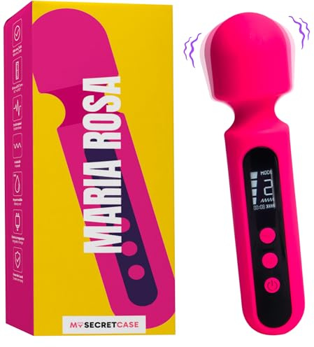 MySecretCase Vibratoreper Donna Piccolo Massaggiatore Wand Professionale 10 Vibrazioni, 4 Intensità Stimolatore per Clitoride Potente Compatto Stimolatore Clitoride Femminile Sextoysys Donna IPX6 USB