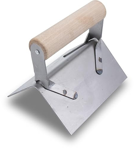 Llana de esquina exterior Marshalltown con radio angular, de acero, para esquinas en hormigón y escaleras, dimensión: 127x64 mm