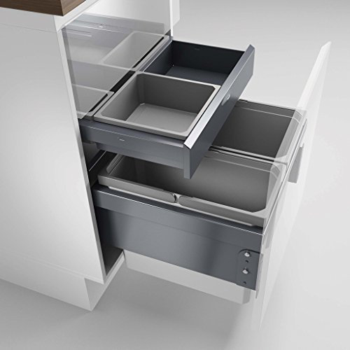 Naber Cox® Base 1T 500–2 avec base de Board. Collecteur de déchets, gris clair, hauteur 460 mm