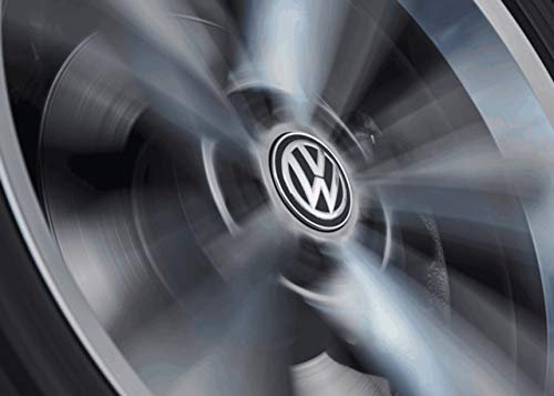 Volkswagen 000071213C Nabenkappe für LM-Felge, dynamisch, mit stehendem Logo im Fahrbetrieb
