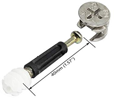 30 Packs Furniture Board Cam Fitting with Dowel and Pre-Inserted Nut, Cam Lock Nuts for Cabinet Drawer Dresser and Wardrobe Furniture Panel Connecting, CLN-01P