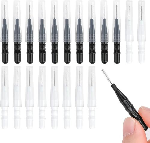 MEISO 20 Pièces Micro Brosse Sourcils et Cils, Extension Multifonctionnelle pour Faux Cils, Mascara, Yeux et Maquillage