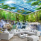 3D selbstklebende Tapete Naturlandschaft Wasserfall Wald Taube Stroh Textur für Haus Papier Vinyl paper Wanddekoration fototapete 3d Tapete effekt Vlies wandbild Schlafzimmer-430cm×300cm