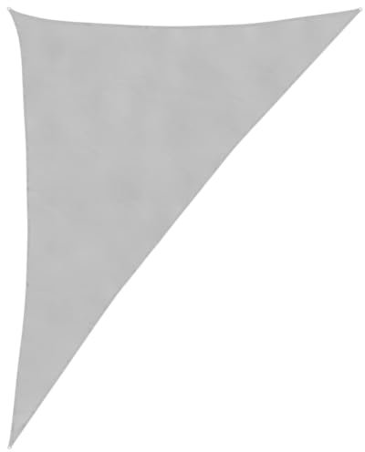 vidaXL Sonnensegel, Sonnenschutz UV Schutz für Balkon Garten Terrasse, Sonnendach Wasserfest, Windschutz Wetterschutz, Hellgrau 4x5x6,4m 100% Polyester Oxford